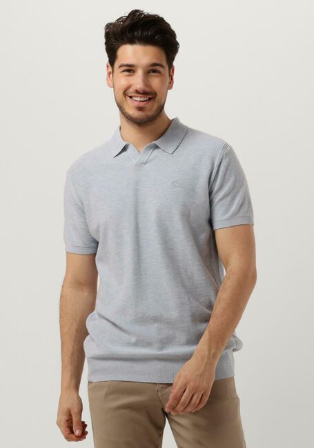 Blauwe DSTREZZED Polo MERCURY S/S POLO MELANGE SLUB - large