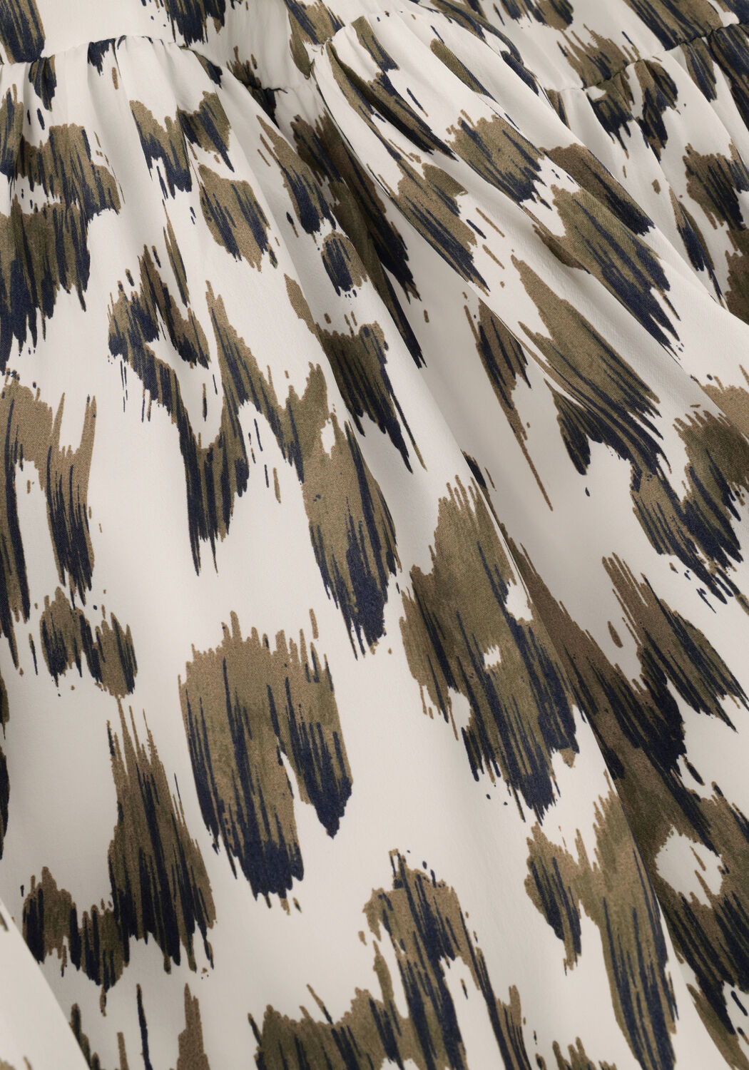 Olijf SCOTCH & SODA Mini jurk SHORT DRESS WITH RUFFLE SLEEVE DETAIL - large