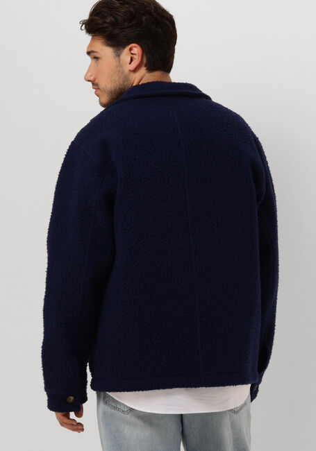 Donkerblauwe FORÉT Jack STAY WOOL OVERSHIRT - large