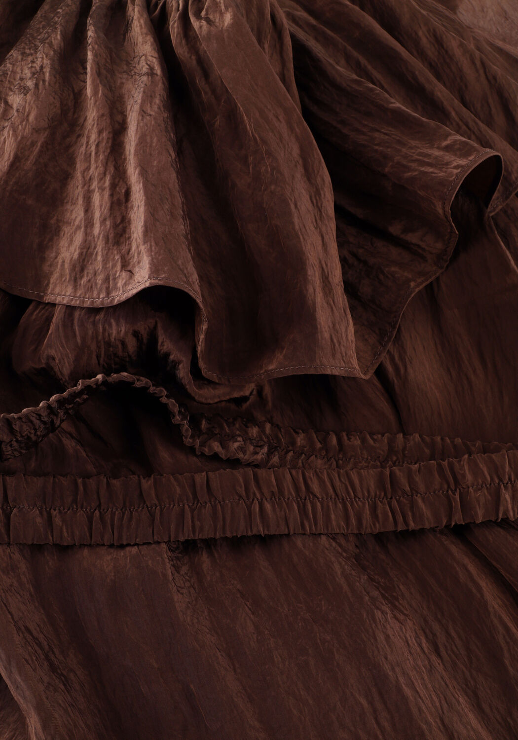 Bruine DANTE6 Mini jurk KYO VOLANT MINI DRESS - large