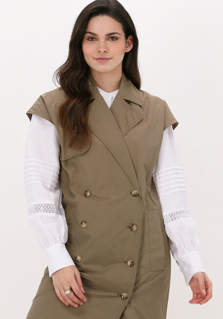 Khaki LEVETE ROOM Gilet MARILYN 8 WAISTCOAT - large