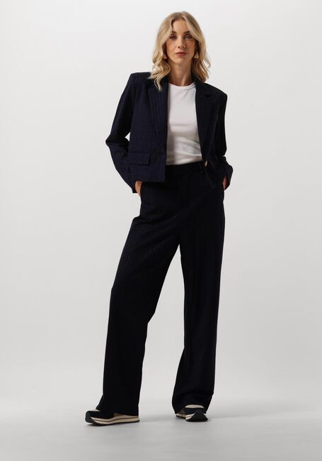 Donkerblauwe NUKUS Wijde broek NEW YORK PANTS STRIPE - large