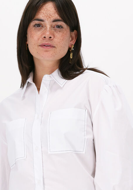 Witte SECOND FEMALE Blouses LARK CROPPED SHIRT - large