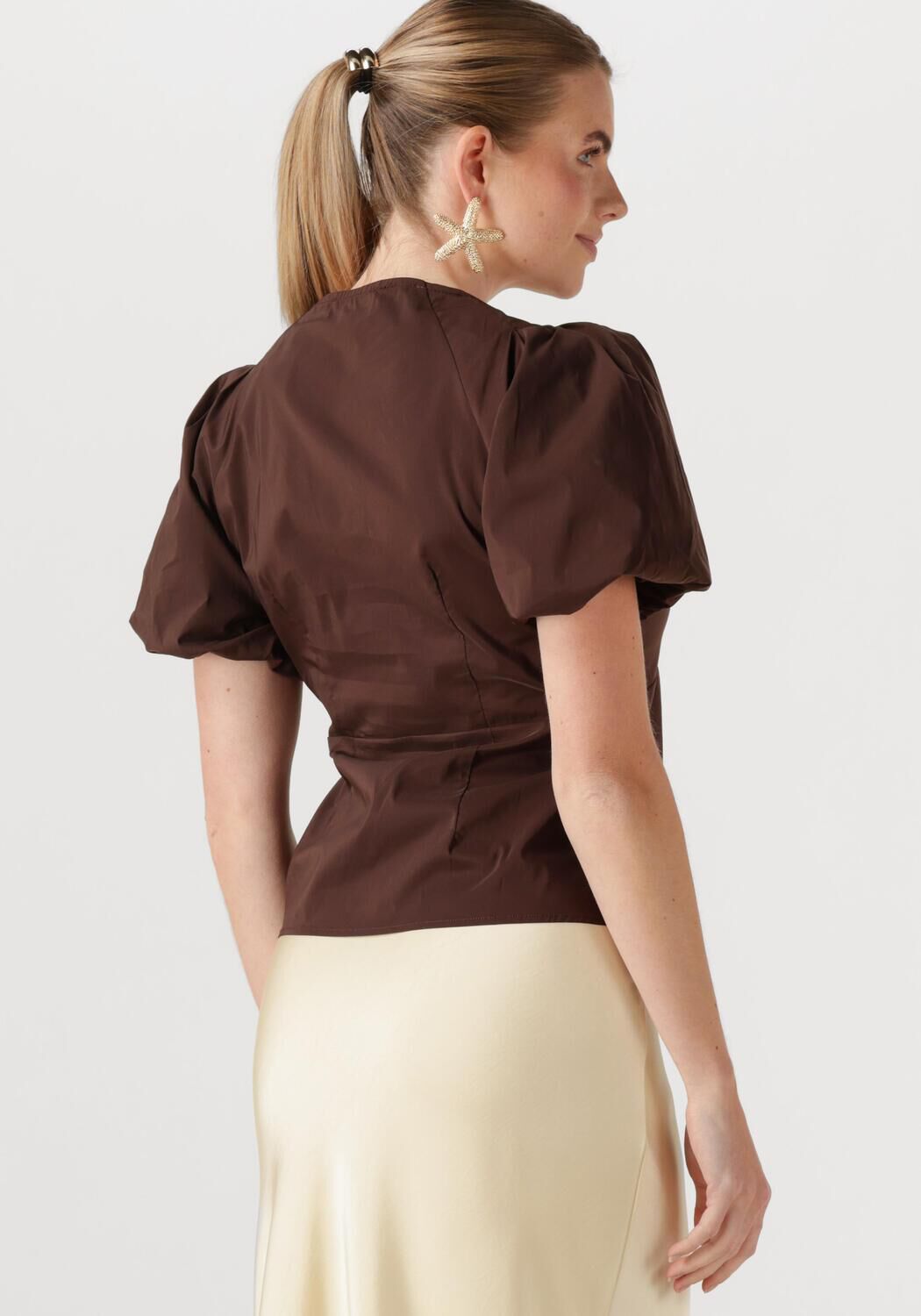 NEO NOIR Dames Blouses Irina Poplin Blouse Bruin