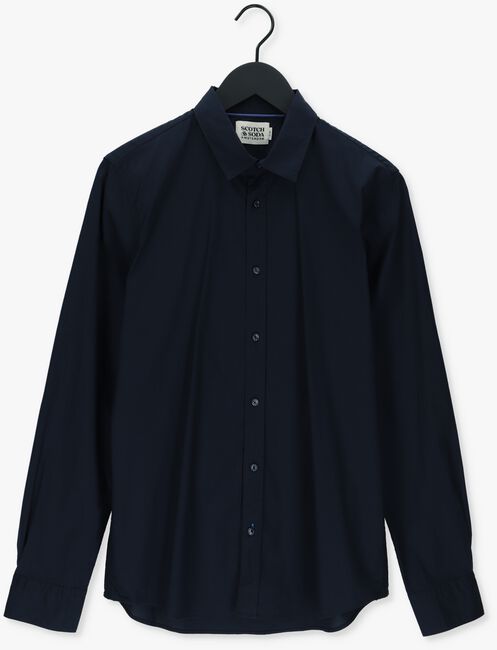 Donkerblauwe SCOTCH & SODA Casual overhemd SOLID SLIM FIT SHIRT - large