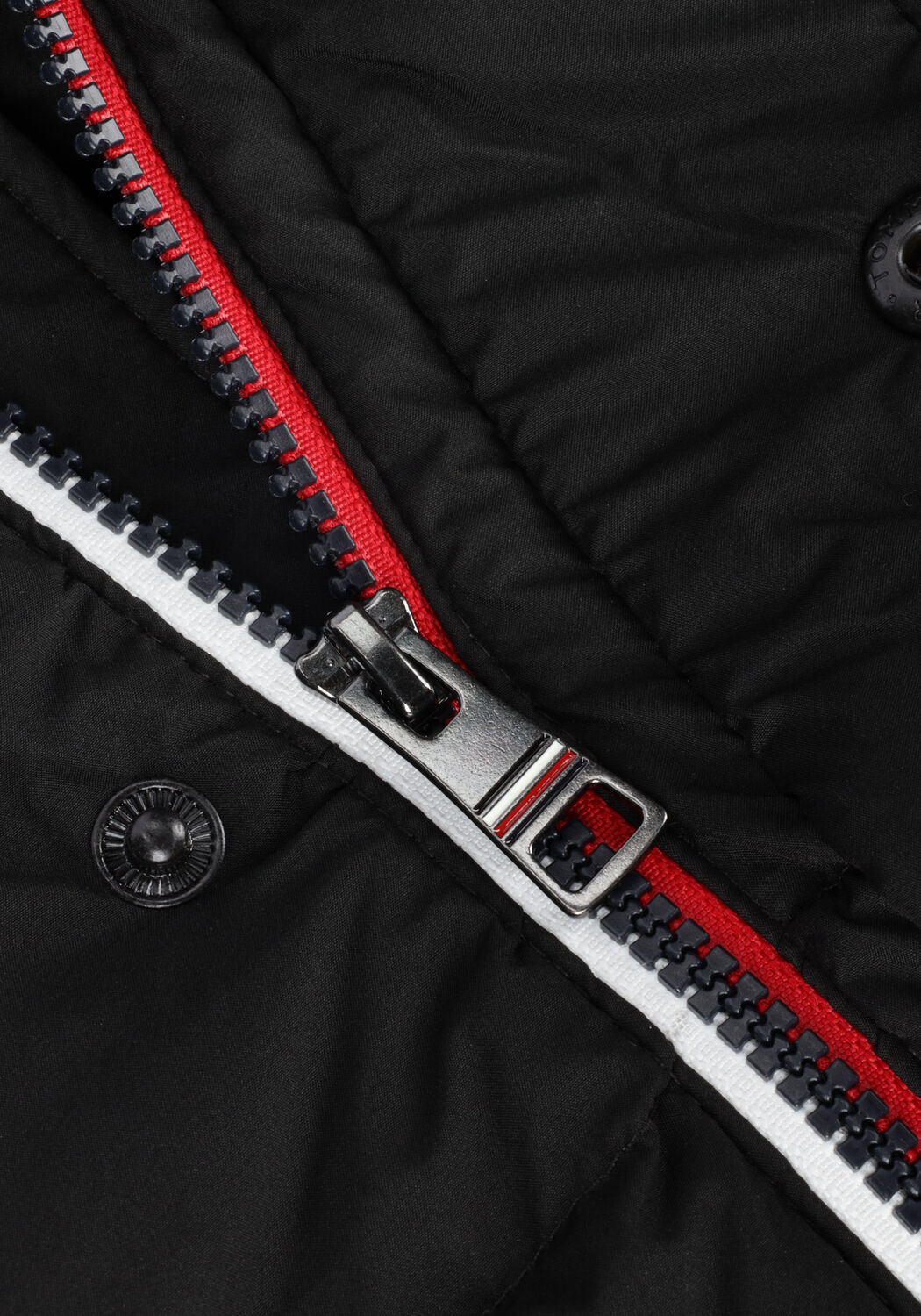 Donkerblauwe TOMMY HILFIGER Gewatteerde jas HILFIGER DOWN HOODED JACKET - large