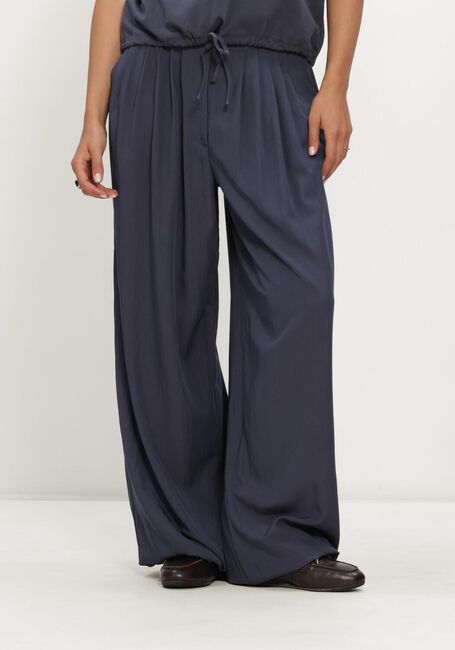 Donkerblauwe MSCH COPENHAGEN Wijde broek MSCHZINET MALANIE PANTS - large