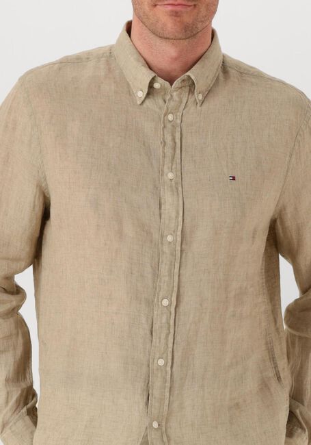 Beige TOMMY HILFIGER Casual overhemd PIGMENT DYED LI SOLID RF SHIRT - large