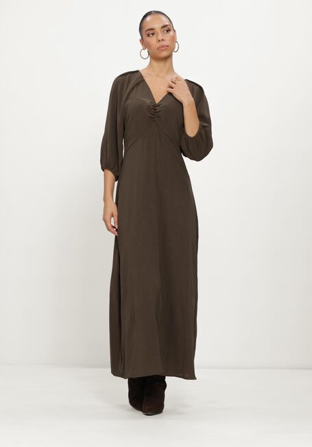 Groene NEO NOIR Maxi jurk MERIEL STRUCTURE SOLID DRESS - large