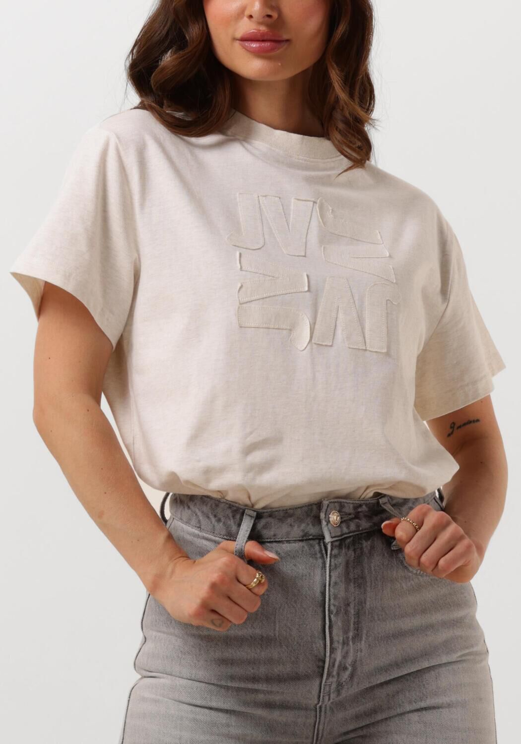 JOSH V Dames Tops & T-shirts Roxy Square Ecru