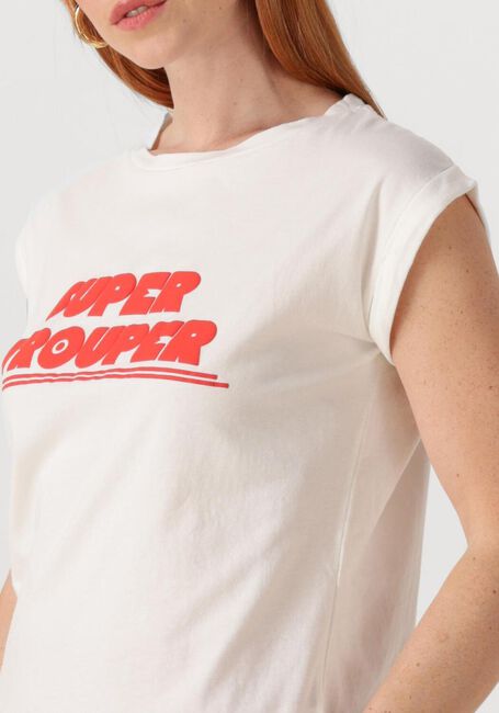 Witte BY-BAR T-shirt THELMA SUPER TROOPER FLOCK TOP - large