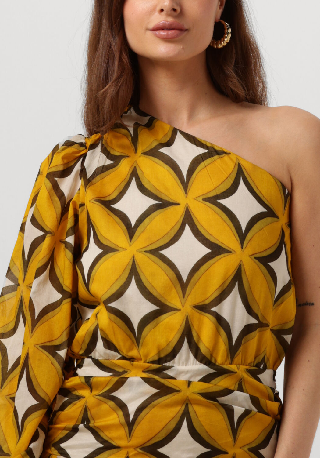 AMAYA AMSTERDAM Dames Jurken Cherry Dress Geel