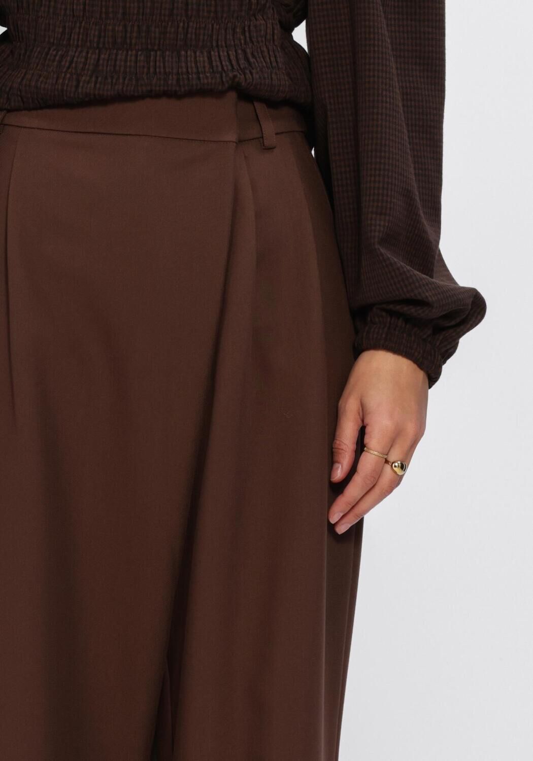 Bruine HARPER & YVE Wijde broek SYDNEY-PA - large