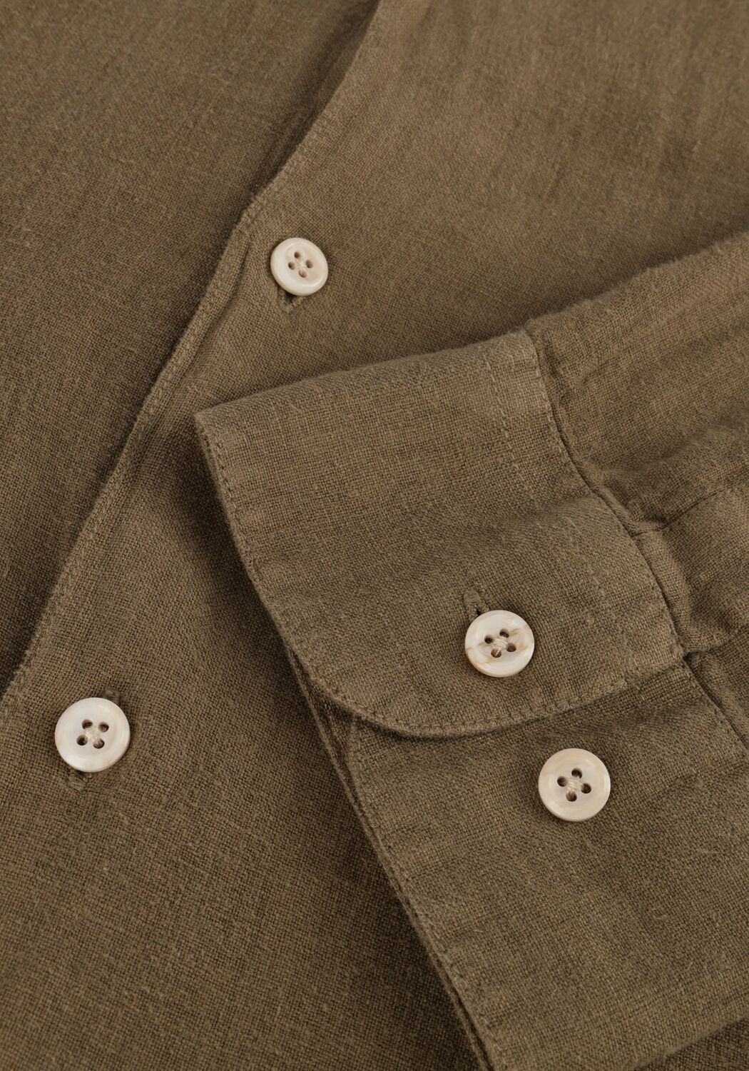 Olijf THE GOODPEOPLE Casual overhemd SOHO - large