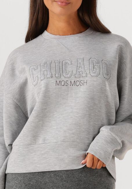 Lichtgrijze MOS MOSH Sweater MMRENZI O-LS SWEATSHIRT - large
