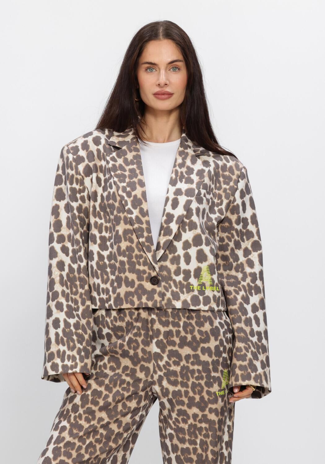 Multi ALIX THE LABEL Blazer LADIES WOVEN ANIMAL CROPPED BLAZER | Omoda