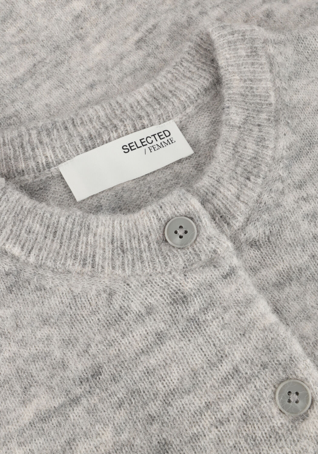 Grijze SELECTED WOMEN Top SLFLULU 2/4 KNIT CARDIGAN - large