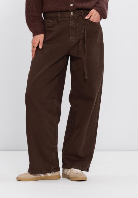 Bruine STUDIO ANNELOES Wijde broek Babet denim trousers - large