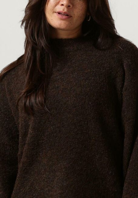Bruine NOTRE-V Trui NV-CLARICE BOUCLE KNIT BLOUSE - large