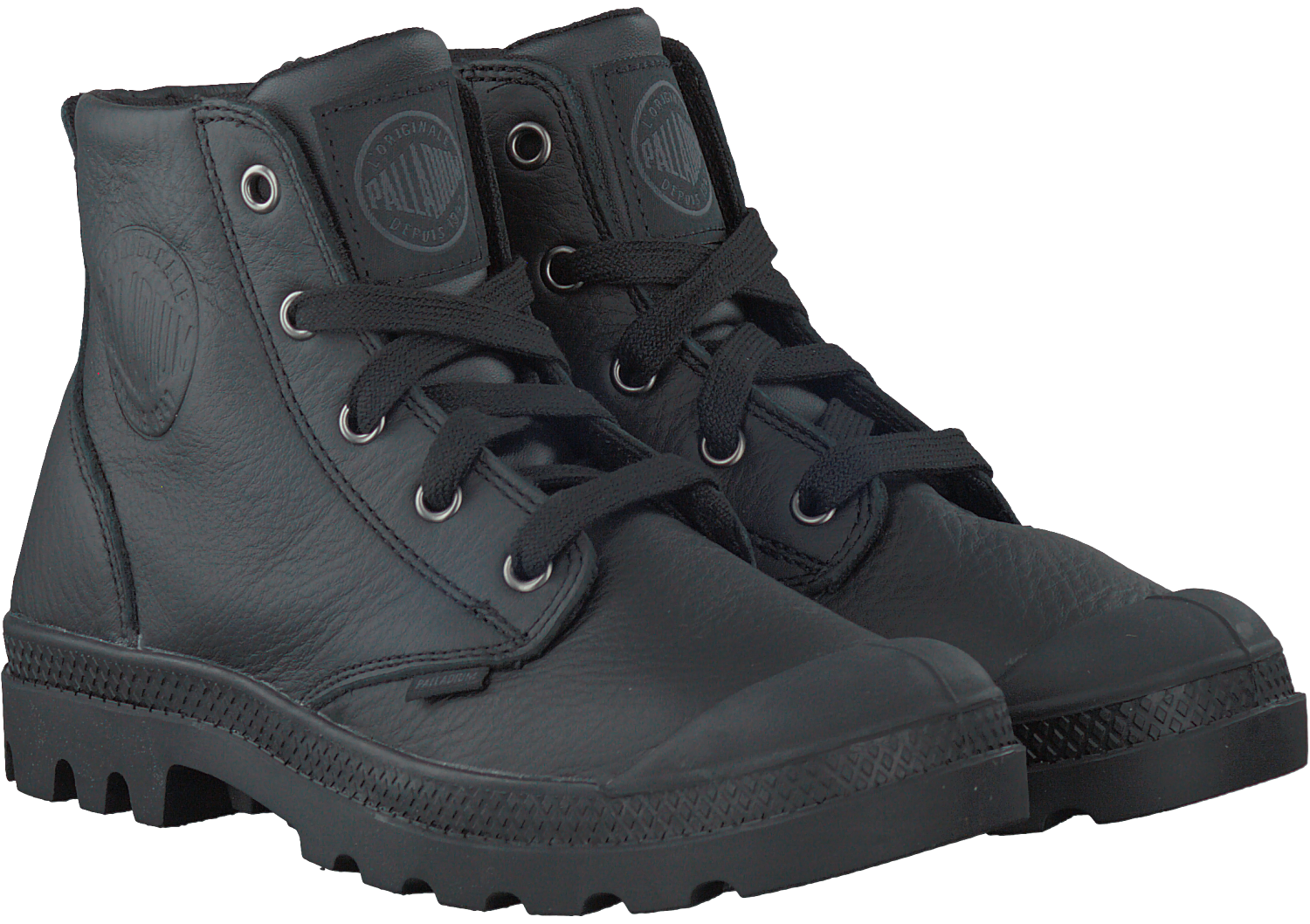 Zwarte PALLADIUM Enkelboots PAMPA HIGH D | Omoda Zwarte PALLADIUM Lange laarzen PAMPA HI RISE | Omoda