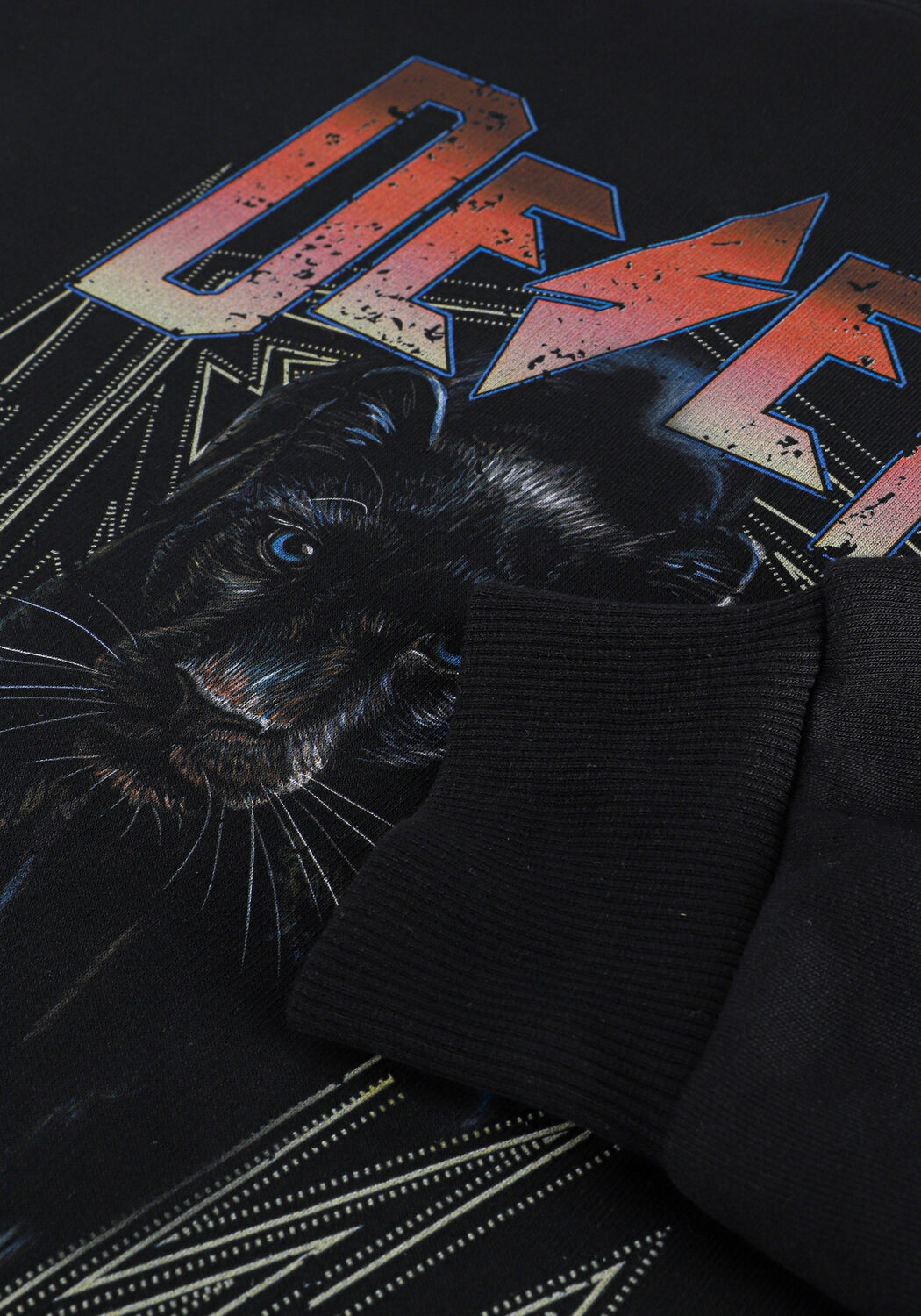 Zwarte COLOURFUL REBEL Mini jurk DESERT MUSE DROPPED SHOULDER S - large