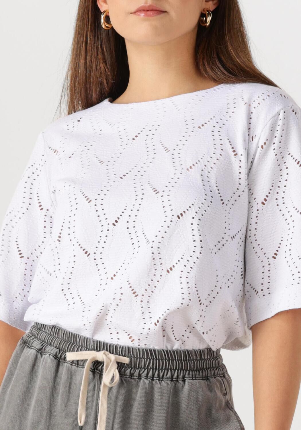 OBJECT Dames Tops & T-shirts Objava 2 4 Lo O-neck Top Wit