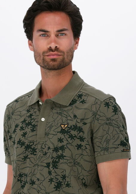 Olijf PME LEGEND Polo SHORT SLEEVE POLO LIGHT PIQUE SUSTAINABLE AOP - large