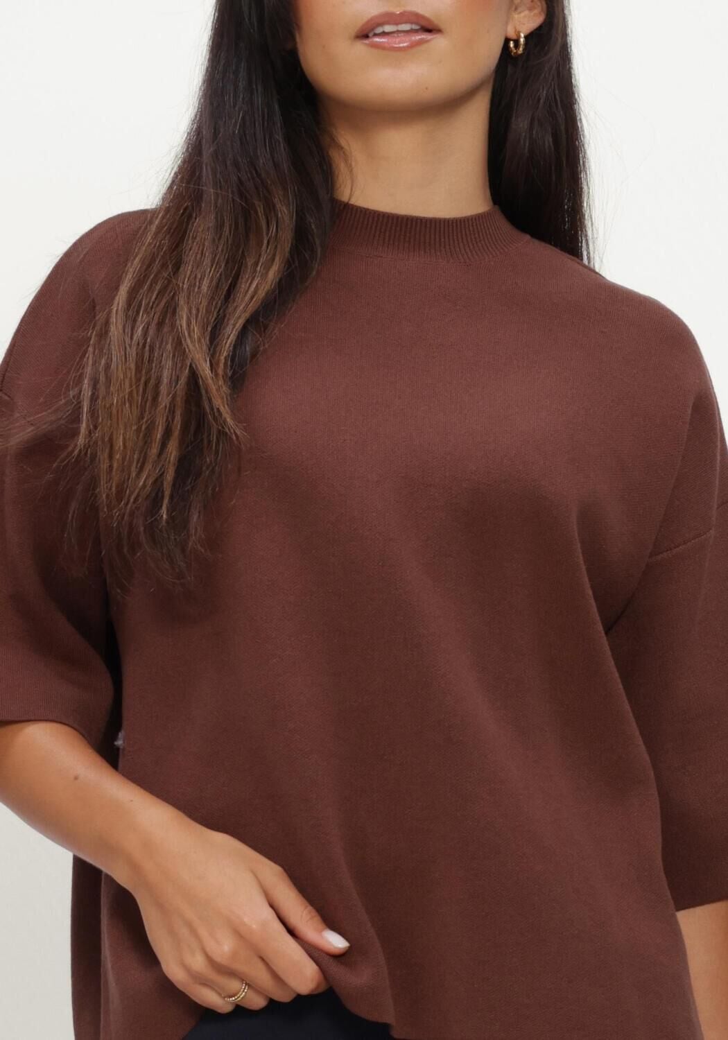 MINUS Dames Tops & T-shirts Mslupi Knit T-shirt Bruin