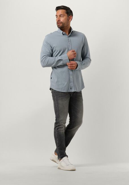 Lichtblauwe BUTCHER OF BLUE Overshirt ROBBINS CLEAN PIQUE SHIRT - large