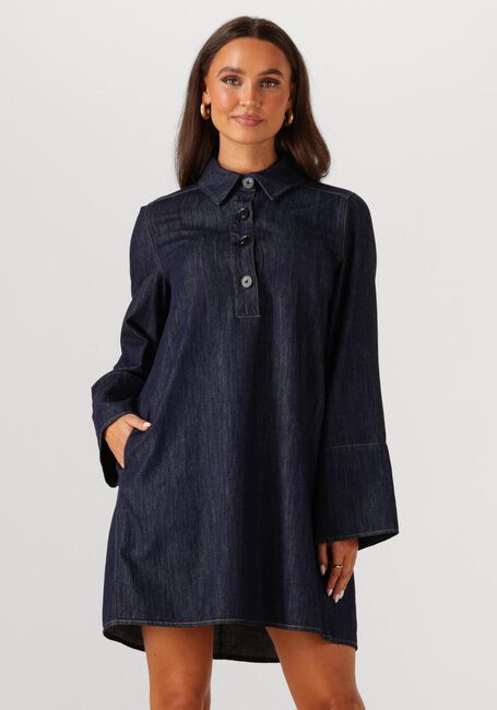 Donkerblauwe SECOND FEMALE Mini jurk DERA DENIM TUNIC DRESS - large