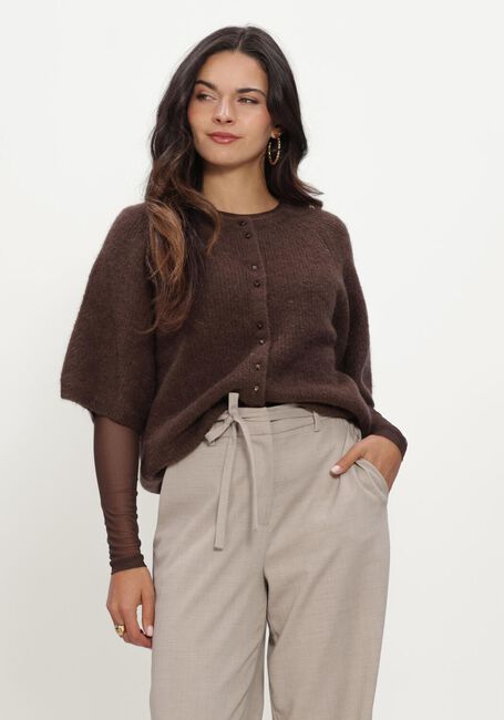 Bruine MSCH COPENHAGEN Trui MSCHBONDIE HOPE 2/4 CARDIGAN - large