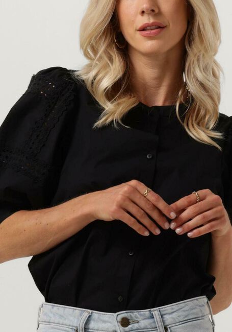 Zwarte MSCH COPENHAGEN Blouse MSCHMARIBEL CENILLA 2/4 SHIRT - large
