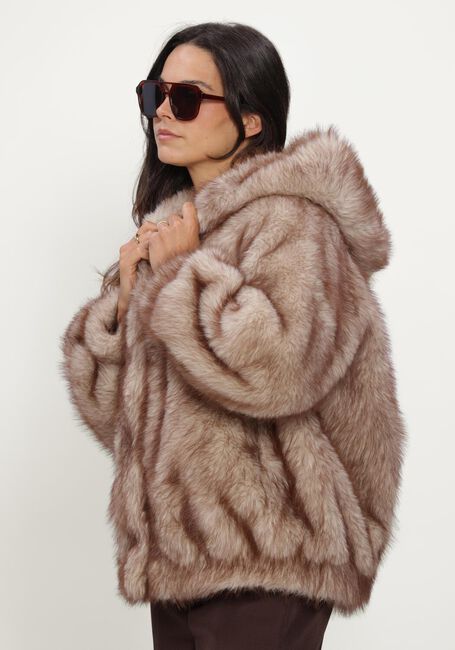 Beige STUDIO AR Faux fur jas HAILEY LONG FAUX MINK - large