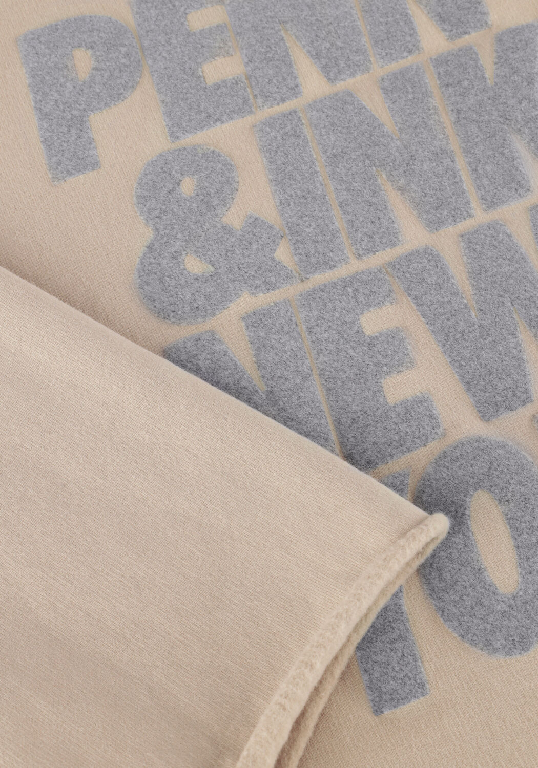 Beige PENN & INK Trui 513 SWEATER PRINT - large