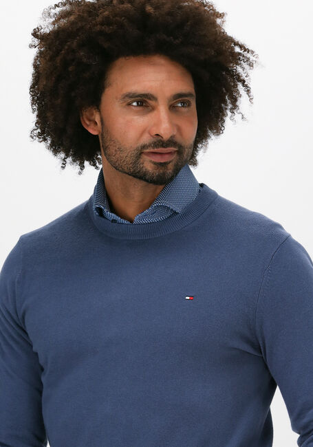 Blauwe TOMMY HILFIGER Trui PIMA COTTON CASHMERE CREW NECK - large