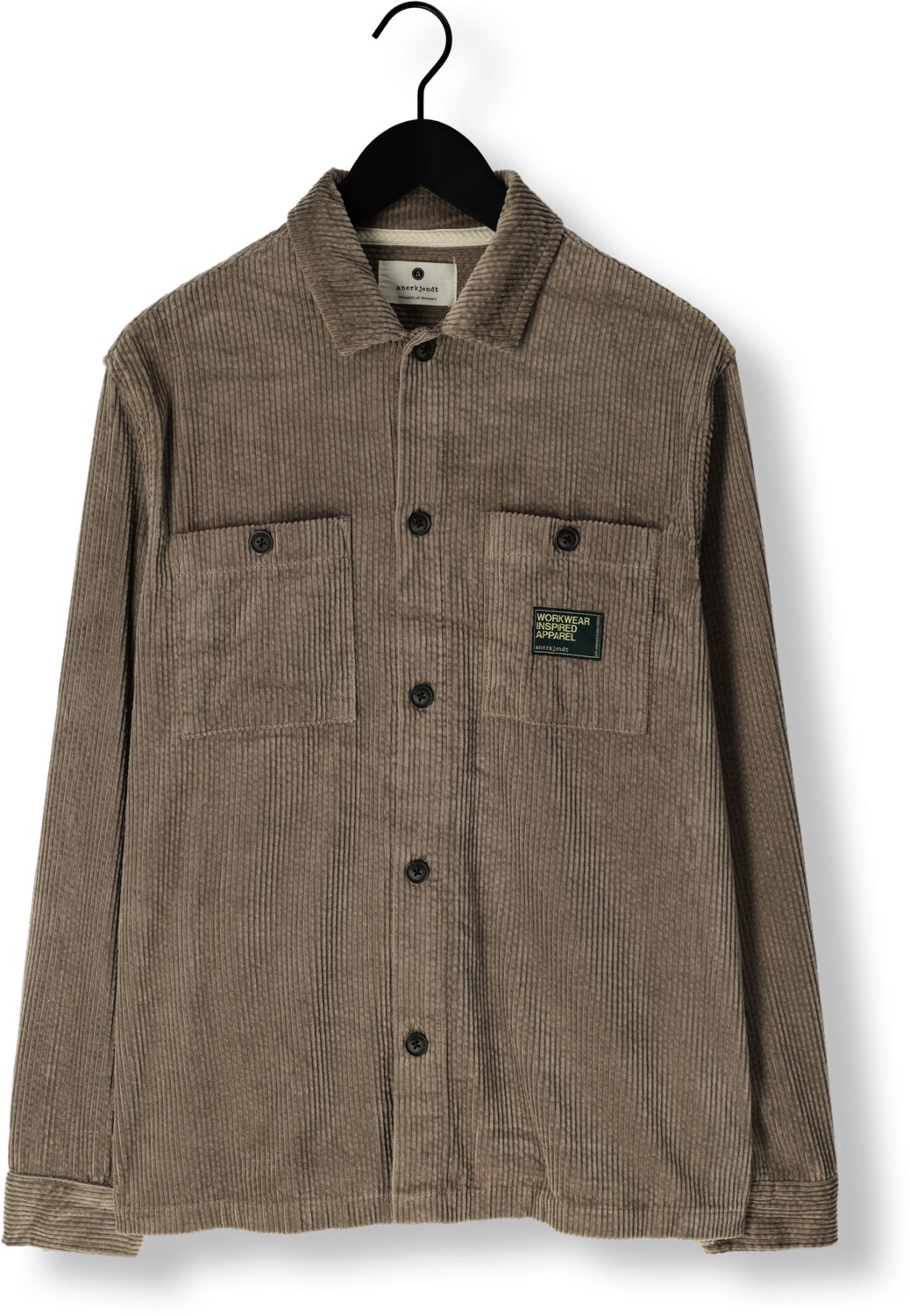 ANERKJENDT Heren Overshirts Aktheo Cord L s Overshirt Groen