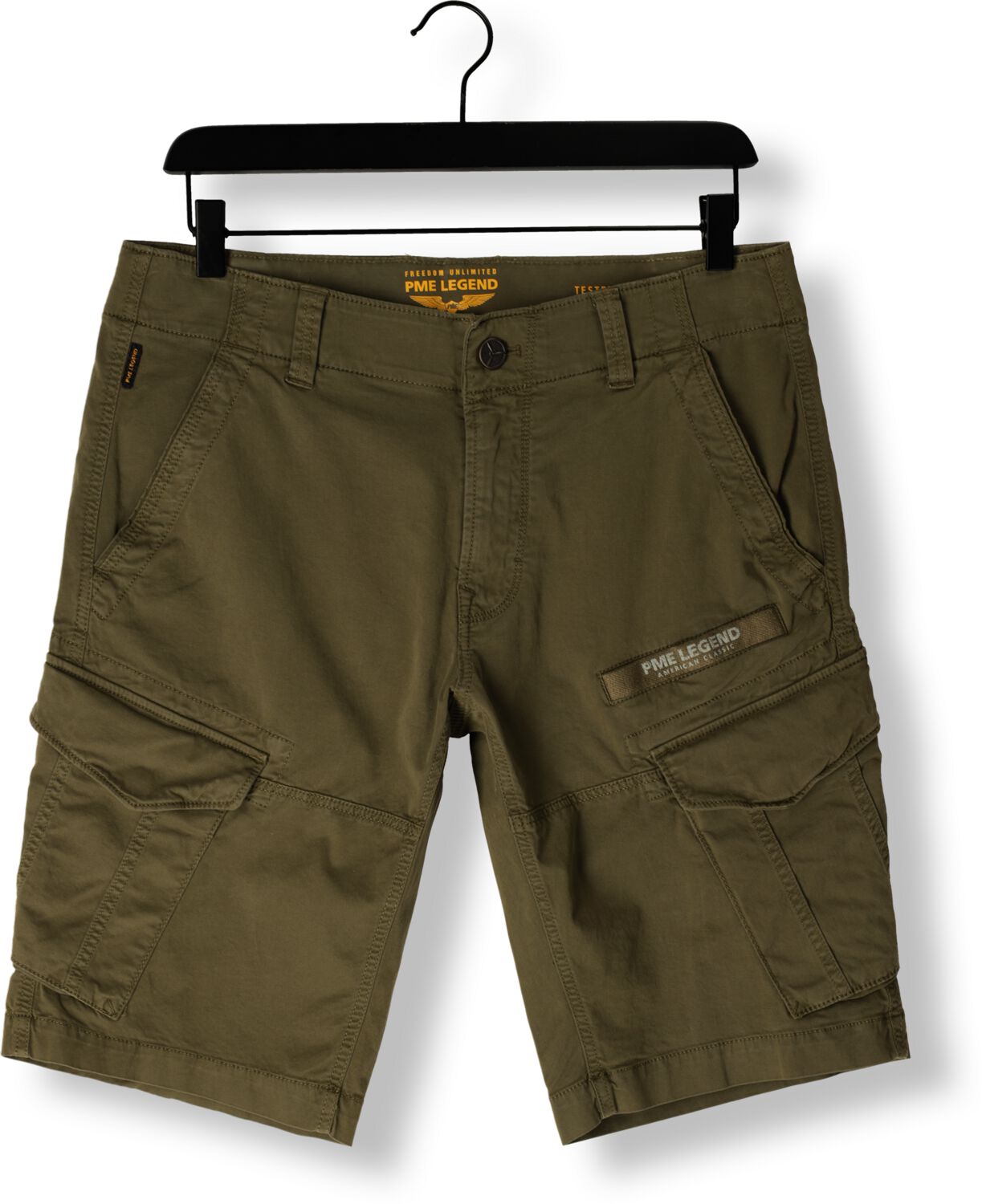 PME LEGEND Heren Broeken Nordrop Cargo Shorts Stretch Twill Groen