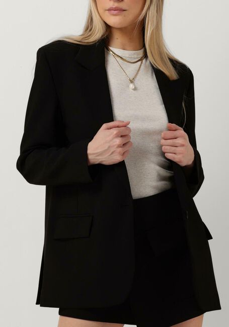 Zwarte ALIX THE LABEL Blazer LADIES WOVEN FLOWY STRETCH BLAZER - large