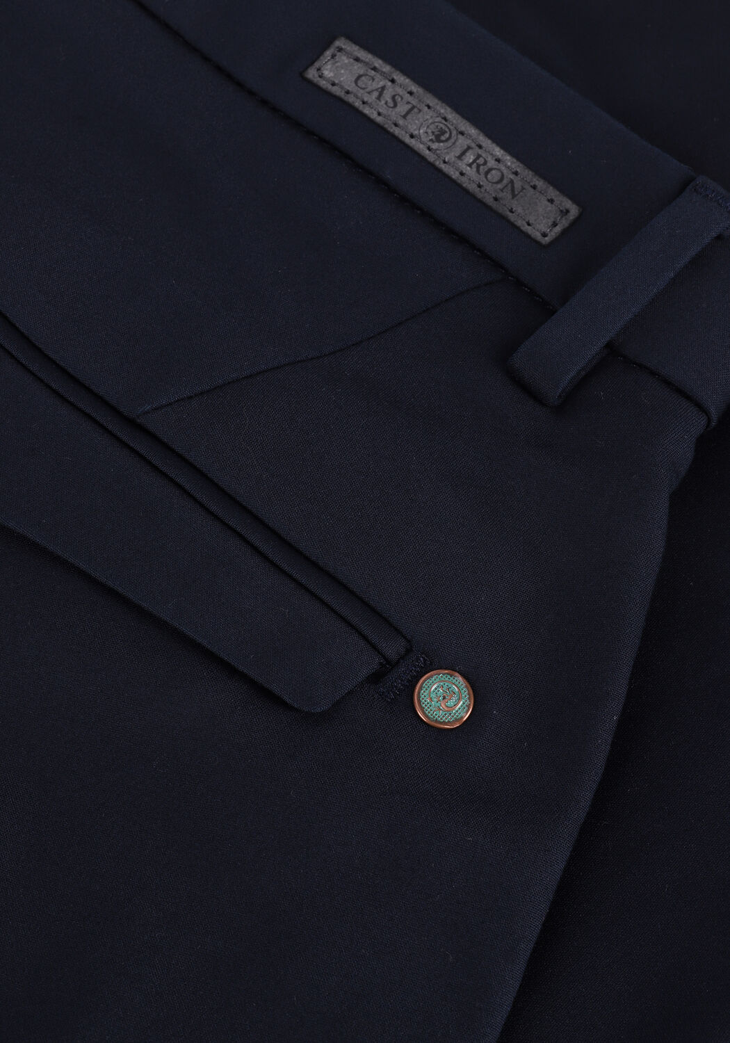 Donkerblauwe CAST IRON Korte broek CHINO SHORTS RISER STRETCH | Omoda