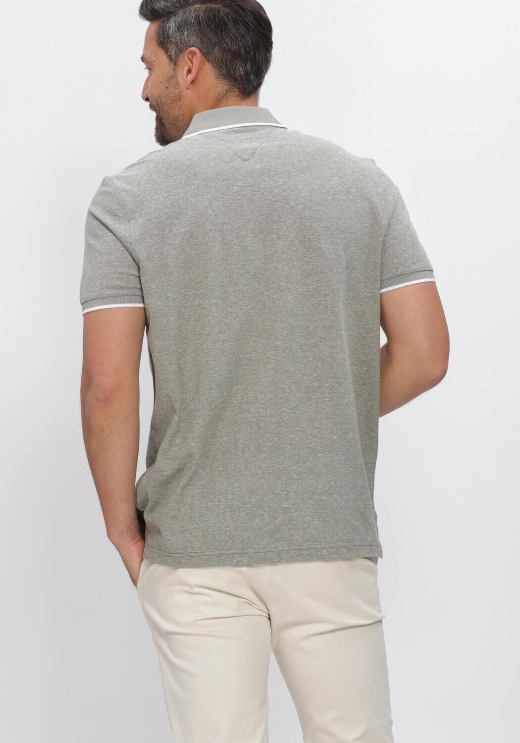 Donkergroene TOMMY HILFIGER Polo COTTON LINEN PIQUE REG POLO - large