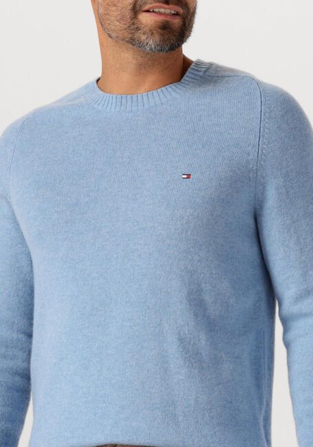 Lichtblauwe TOMMY HILFIGER Trui LAMBSWOOL CREW NECK - large