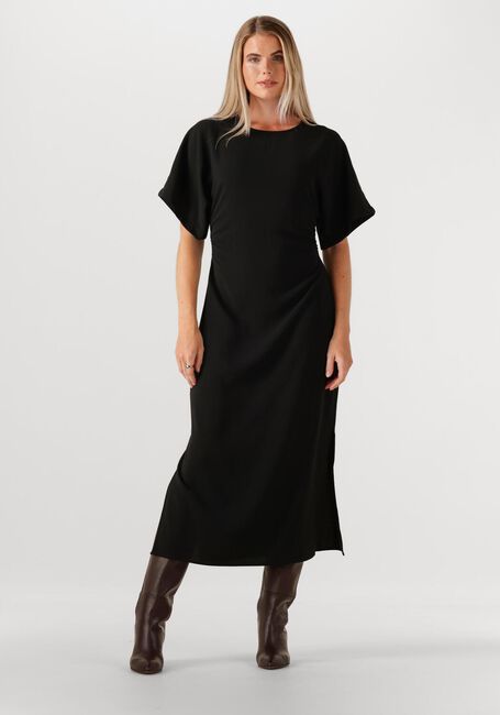 Zwarte NEO NOIR Midi jurk MILOINE DRAPE DRESS - large