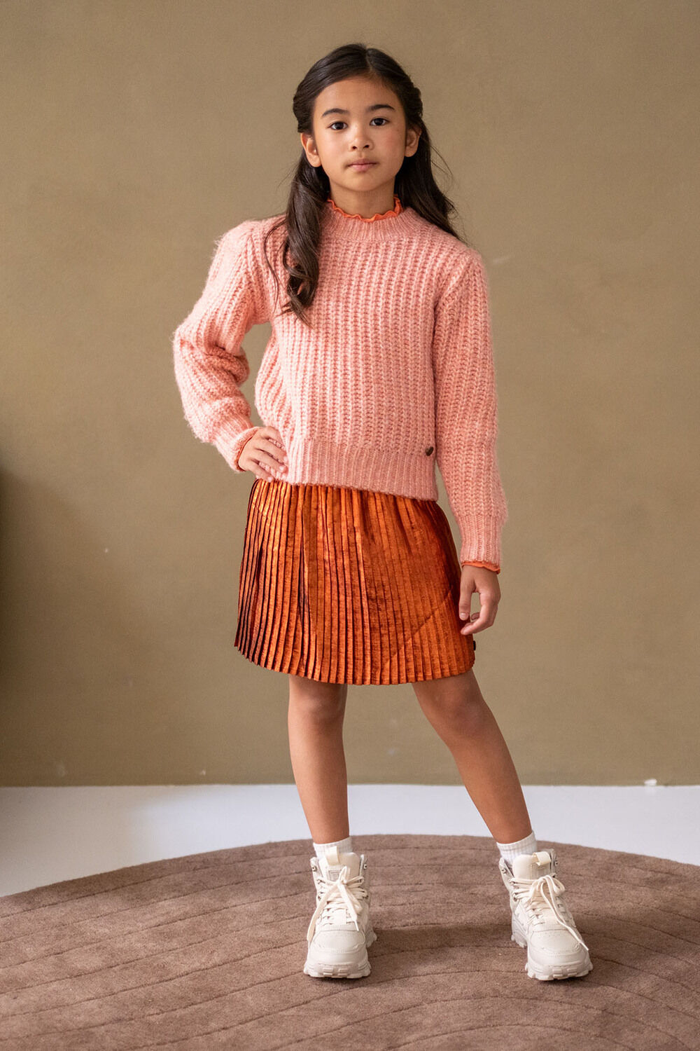LIKE FLO Meisjes Truien & Vesten Door Knitted Sweater Oranje