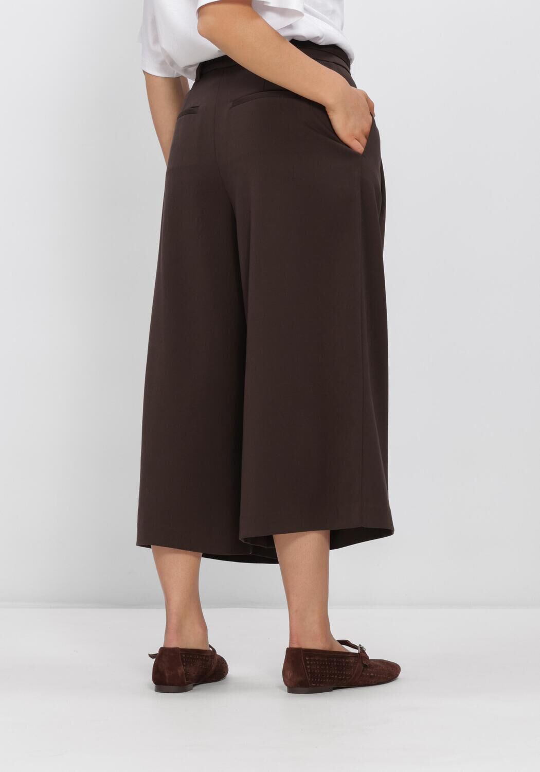 Bruine MSCH COPENHAGEN Broeken MSCHMARYLA HENRIKA HW CULOTTE PANTS - large