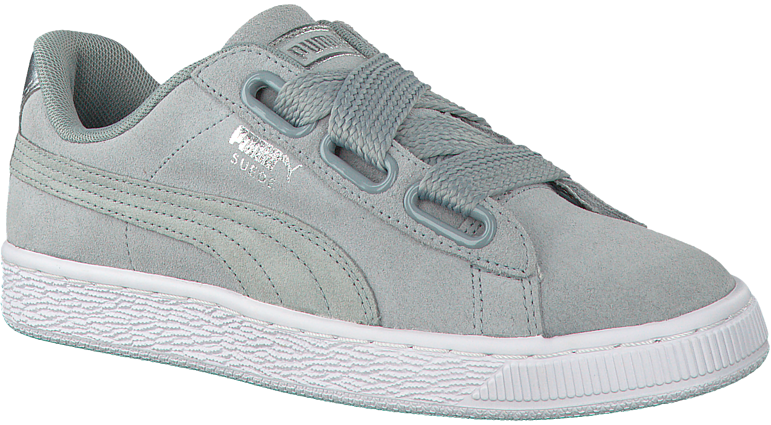 Grijze PUMA Sneakers SUEDE HEART SAFARI DAMES | Omoda