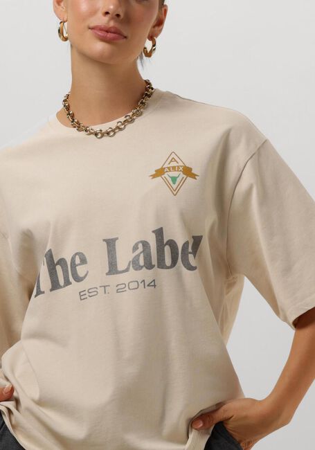 Beige ALIX THE LABEL T-shirt LADIES KNITTED THEL LABEL T-SHIRT - large