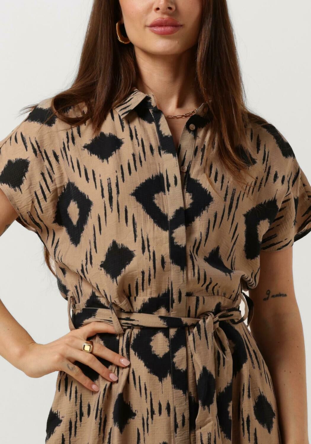 OBJECT Dames Jurken Objberry S s Long Dress Bruin