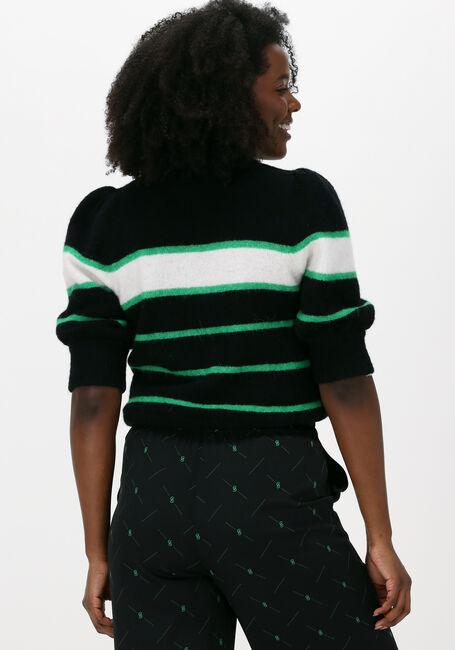 Zwarte GESTUZ Trui ALPHA SS STRIPED PULLOVER - large