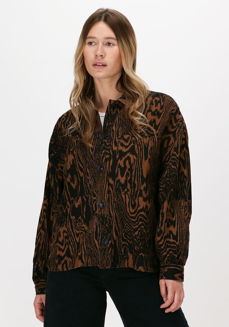 Bruine MODSTRÖM Blouses MATEO PRINT SHIRT - large