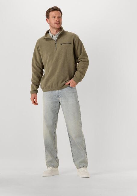 Olijf FORÉT Sweater ELM HALF ZIP SWEATSHIRT - large